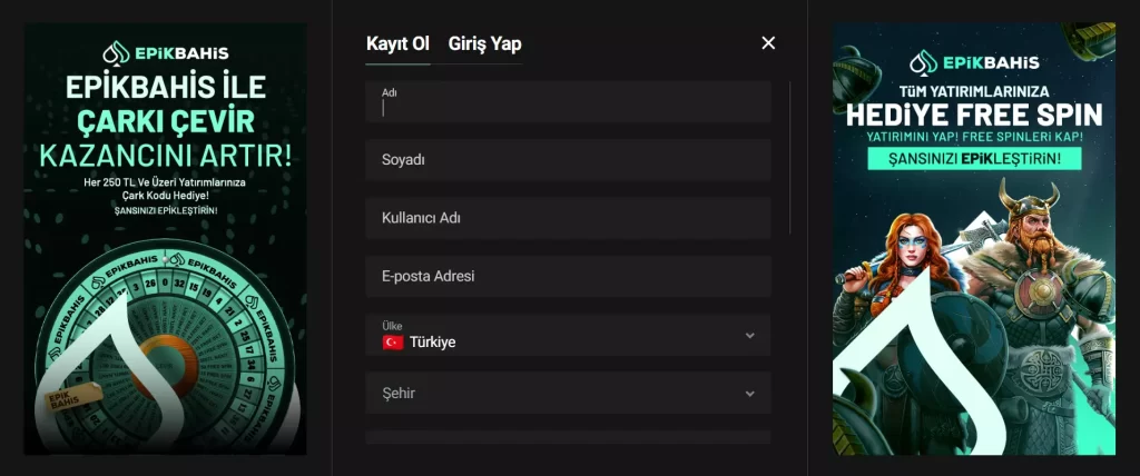 epikbahis üyelik ve epikbahis kayıt